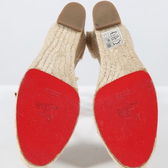 authentic CHRISTIAN LOUBOUTIN size 36 espadrilles - Picture 2 of 10